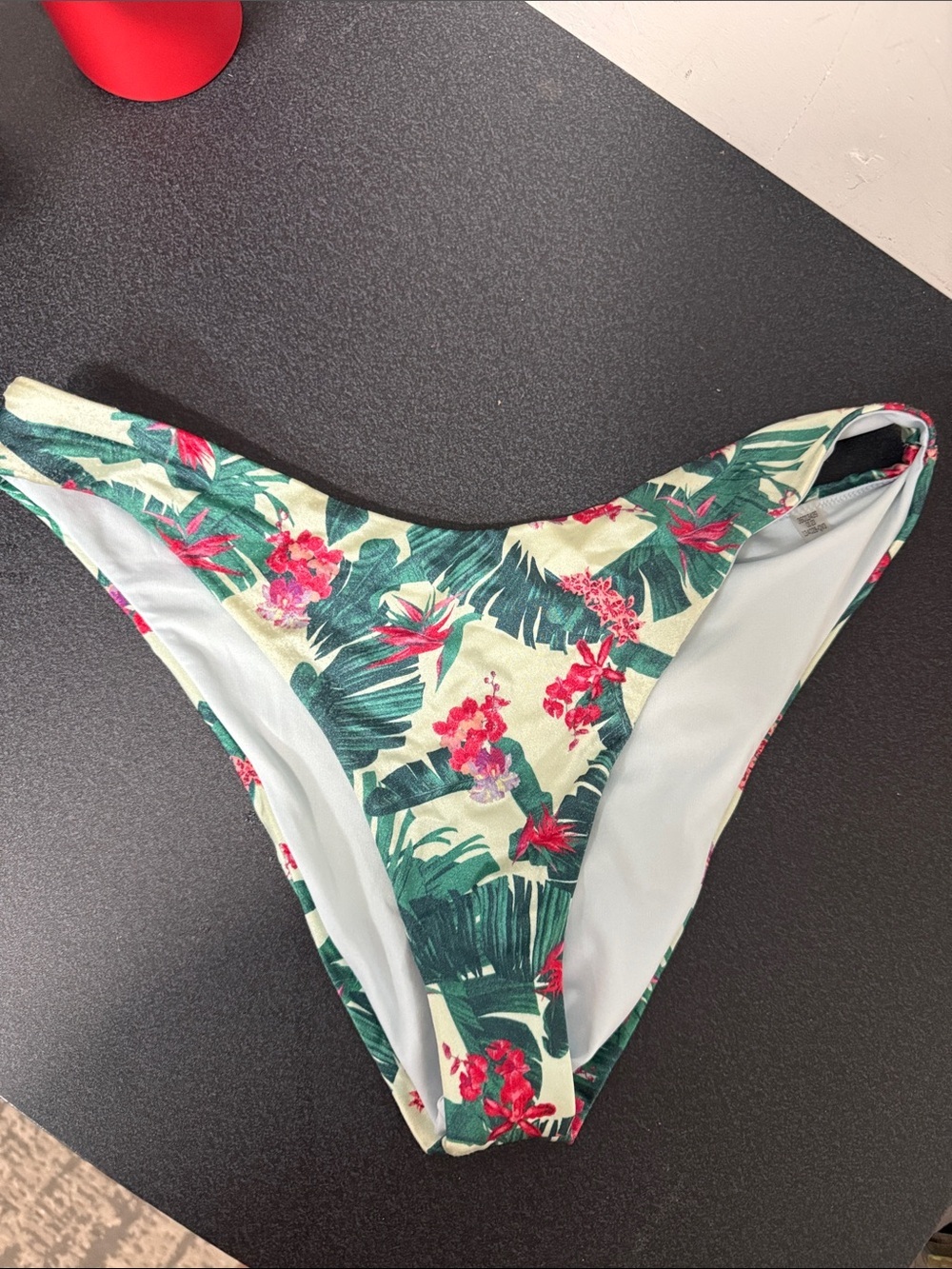 Victoria's Secret Green Floral Tropical Bikini Bottom